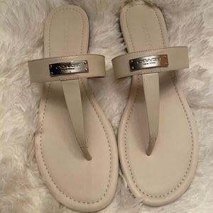 Coach White Sandals Size 10 Brand New never worn.100% Authentic.